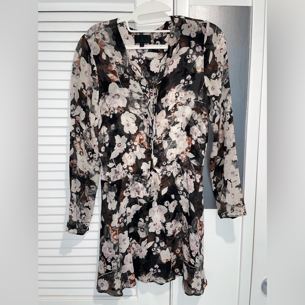 INTERMIX Floral Mini Dress / Size Small